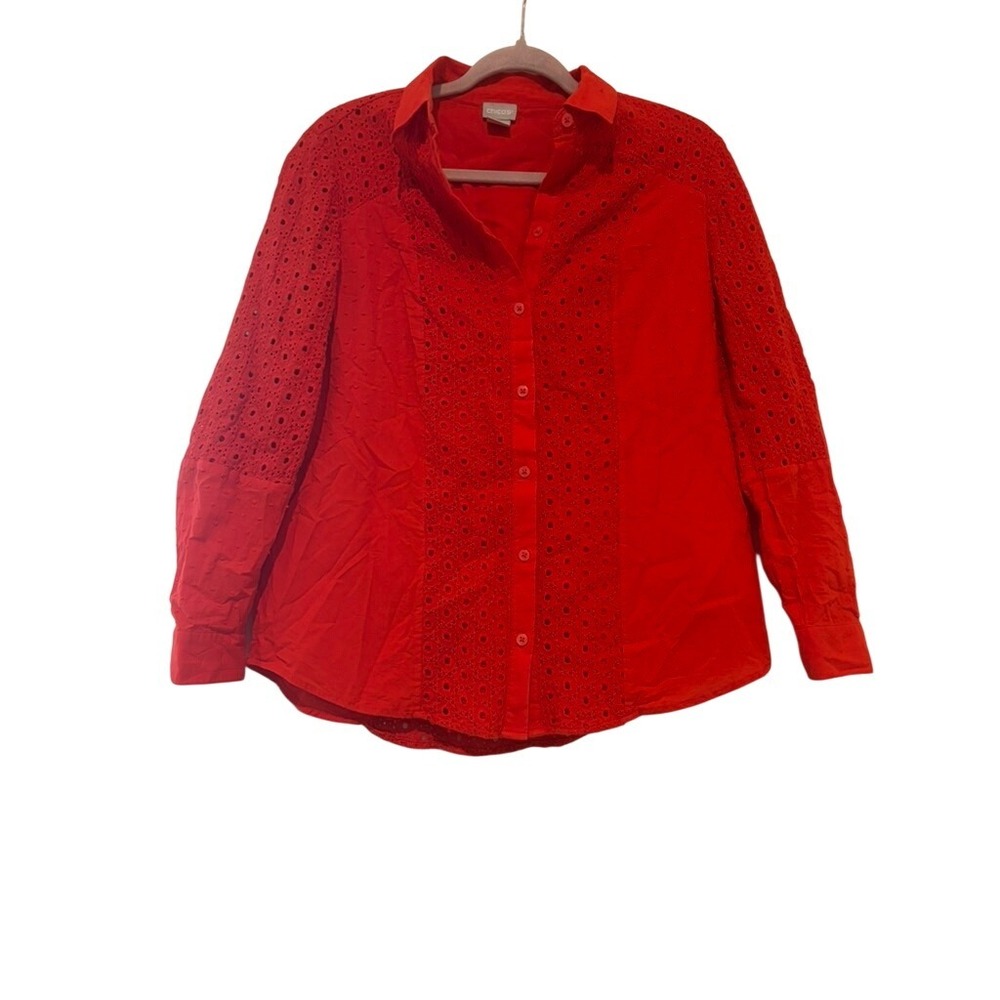 Eileen Fisher sz S burnt orange cotton button down blouse new w/o tags JJ